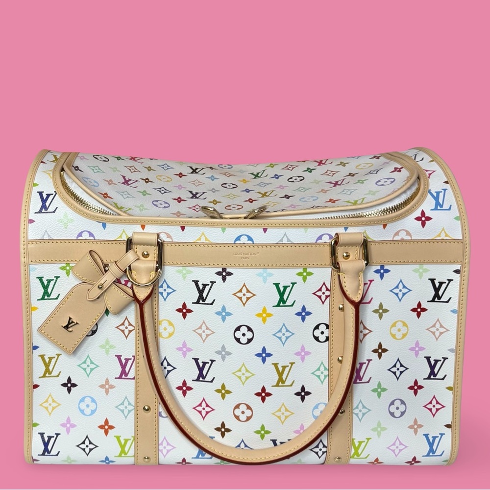 Louis Vuitton White Multicolor Sac Chien - Picture 1 of 13
